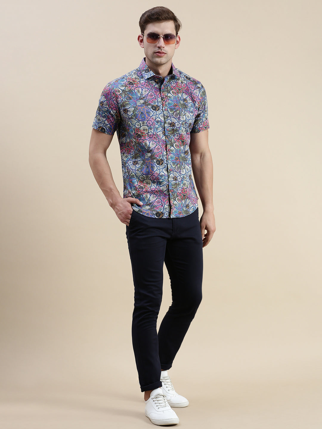 Men Multi Graphics Casual Shirt