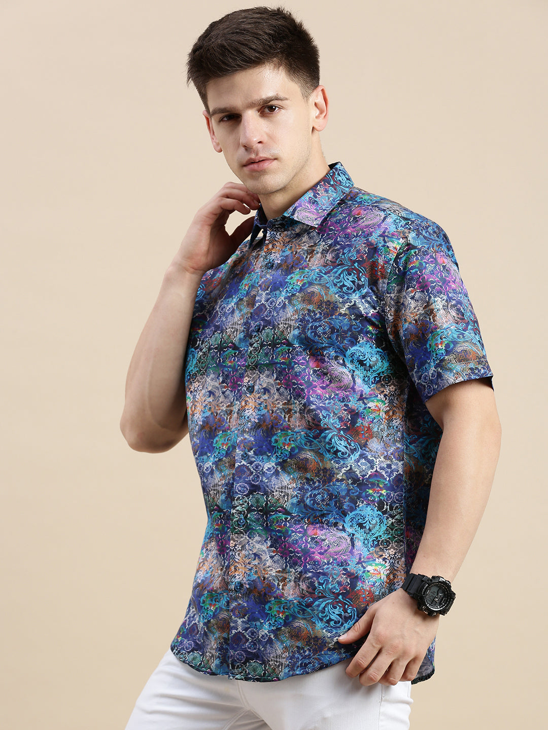 Men Multi Graphics Casual Shirt