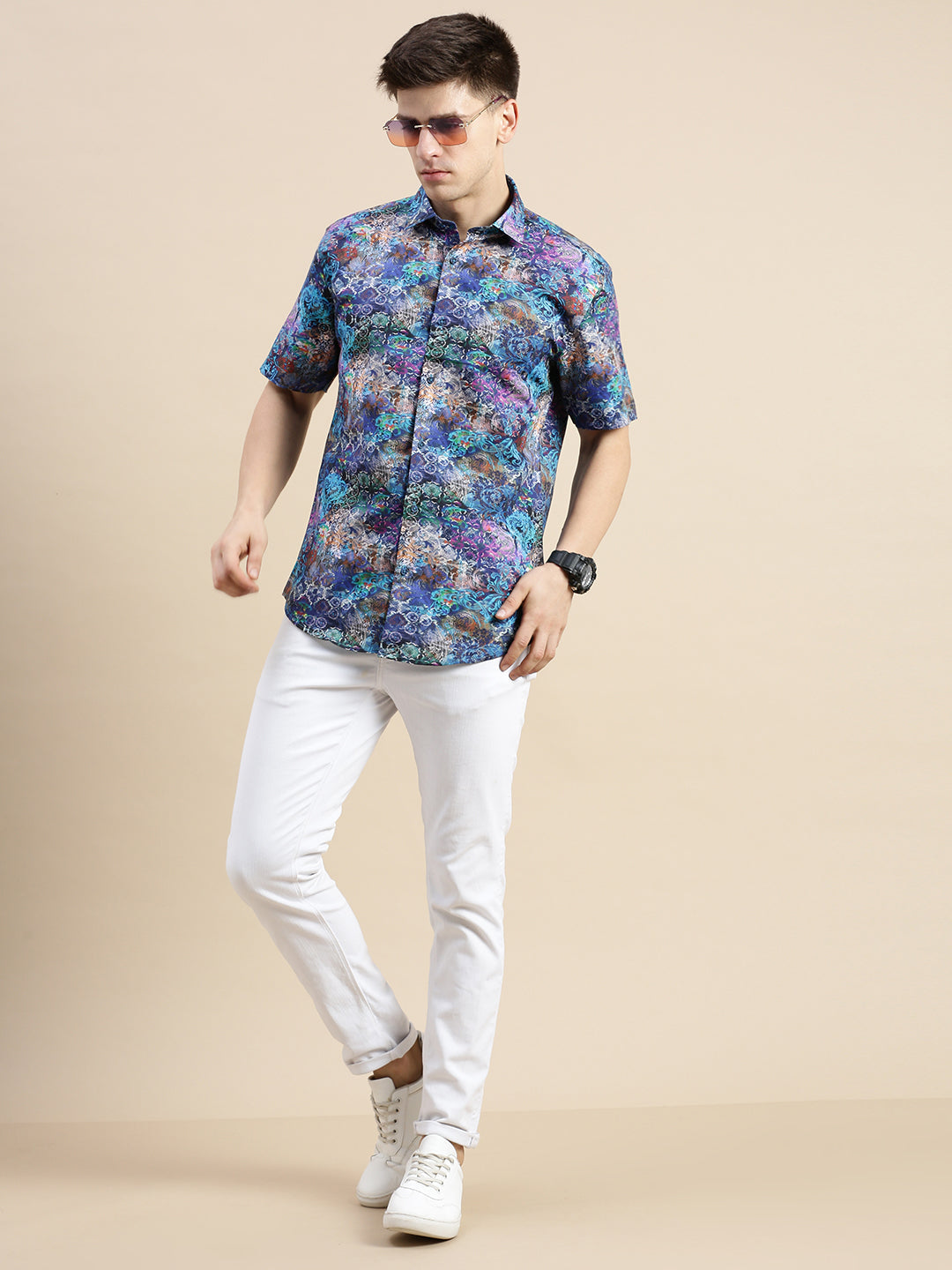 Men Multi Graphics Casual Shirt