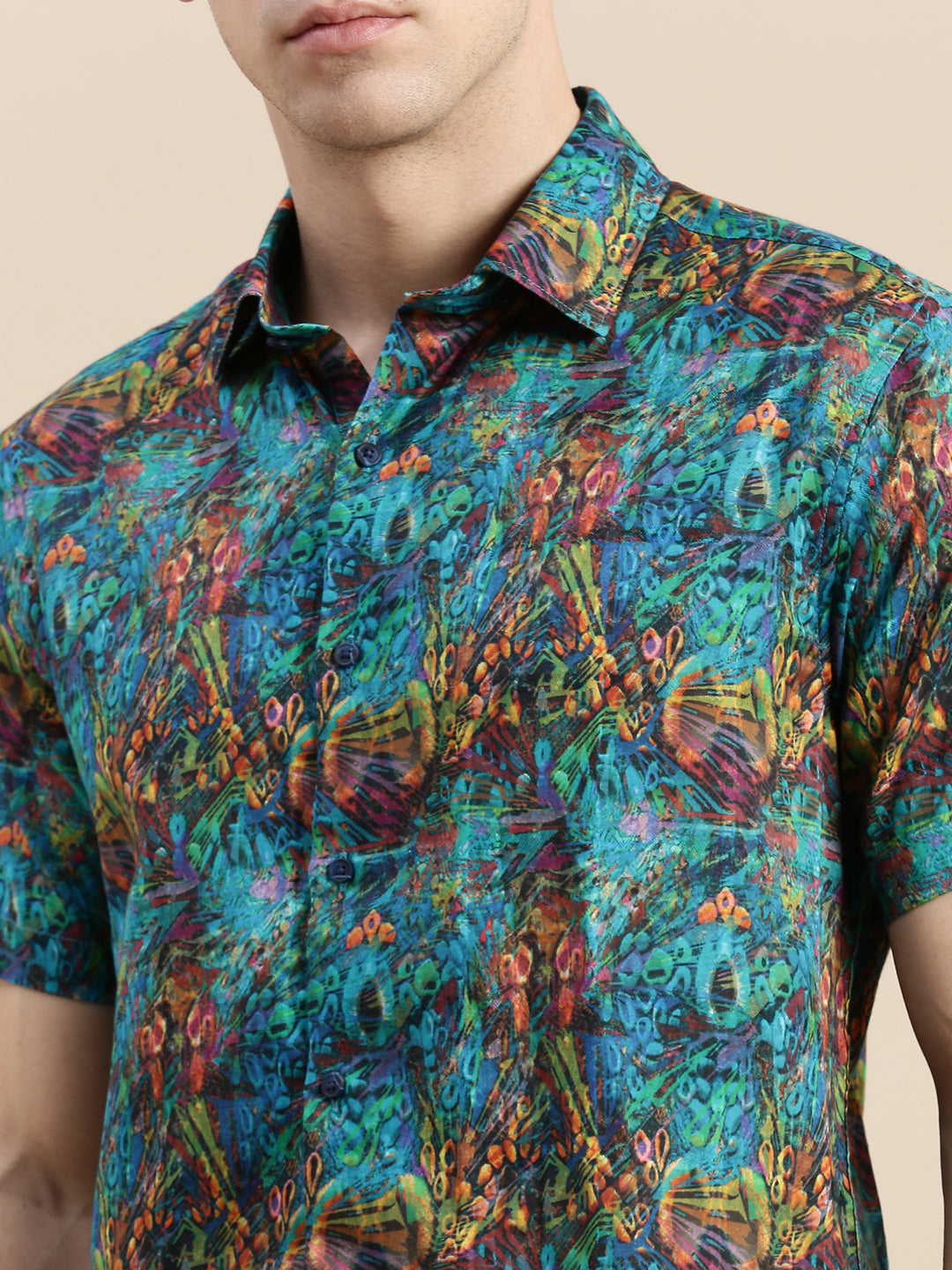 Men Multi Graphics Casual Shirt