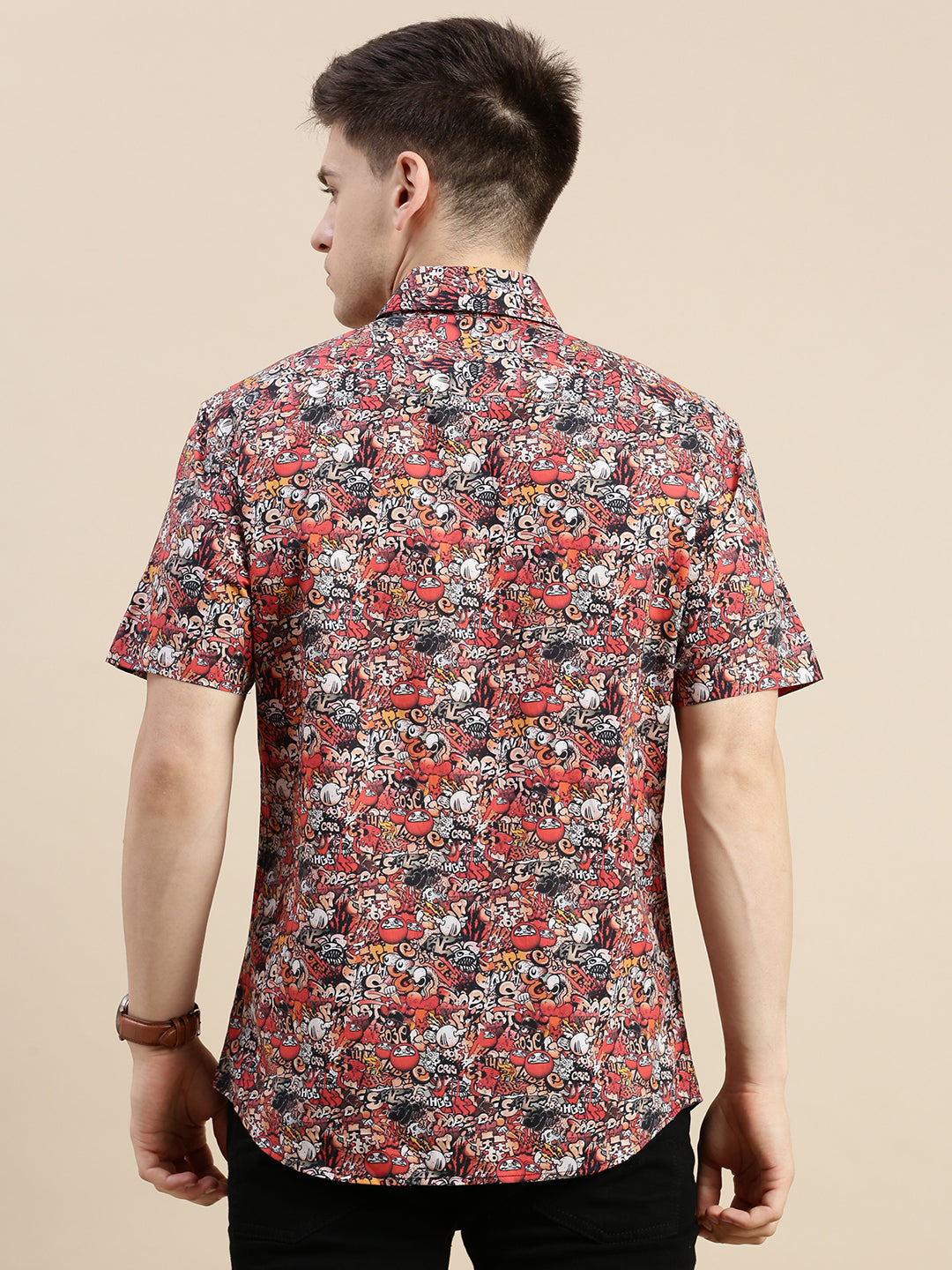 Men Multi Graphics Casual Shirt