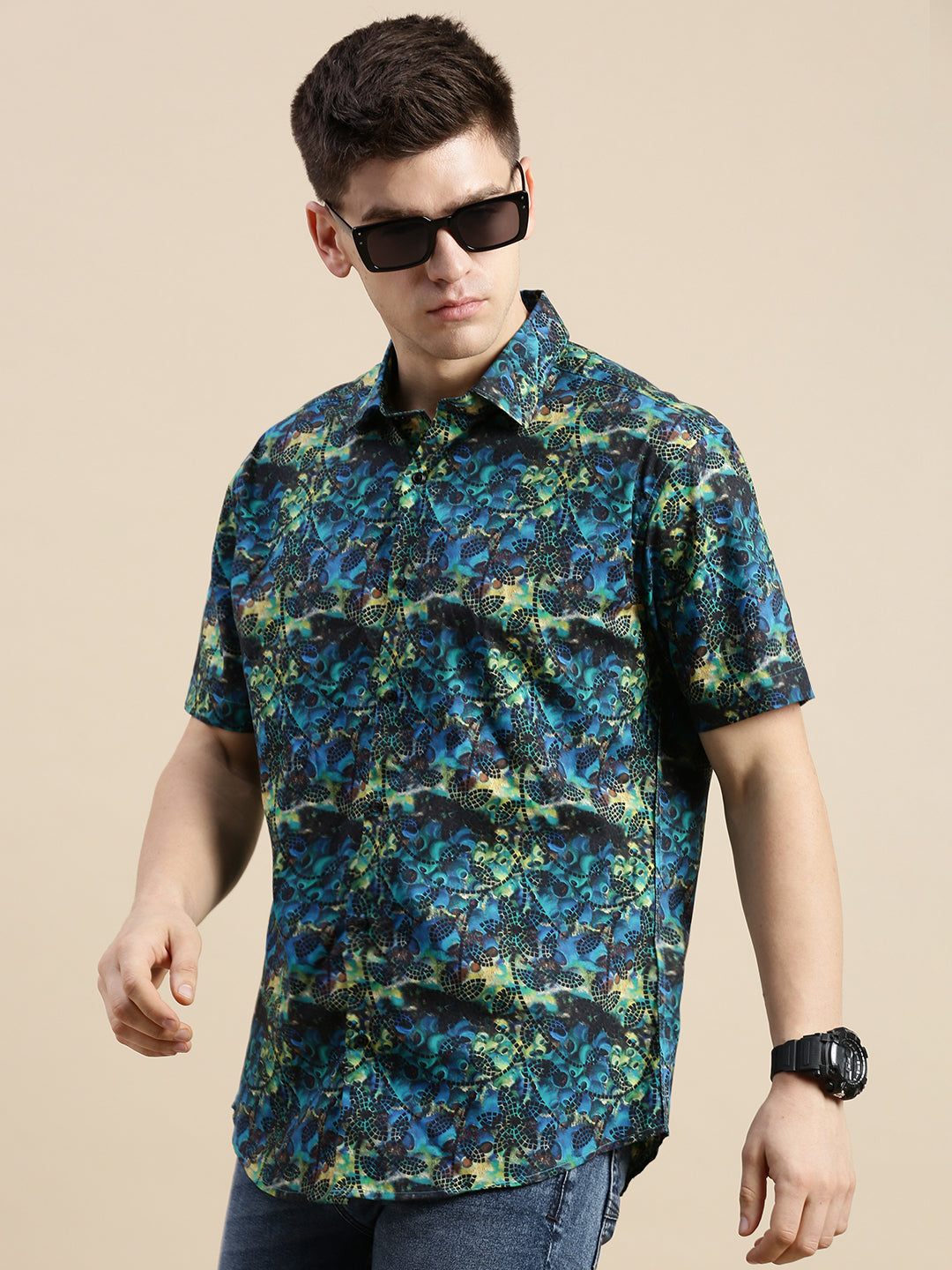 Men Multi Graphics Casual Shirt