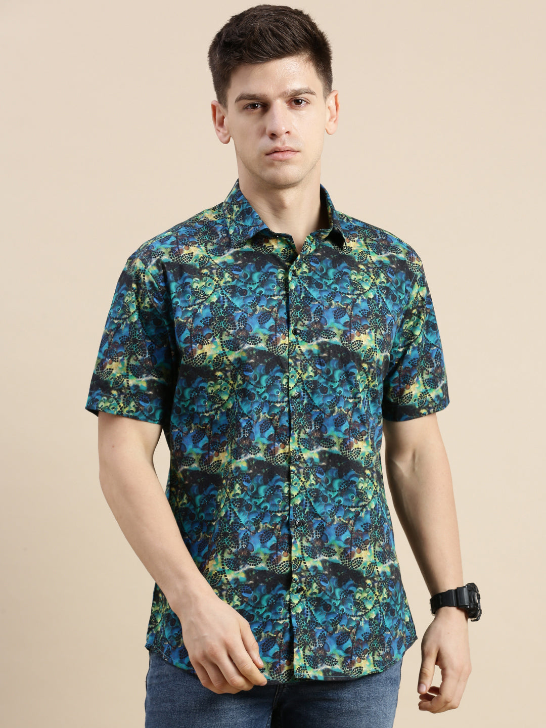 Men Multi Graphics Casual Shirt