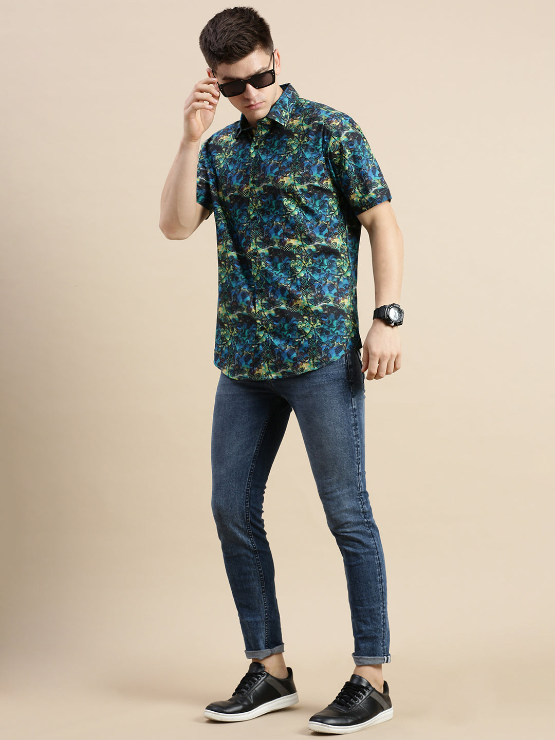 Men Multi Graphics Casual Shirt