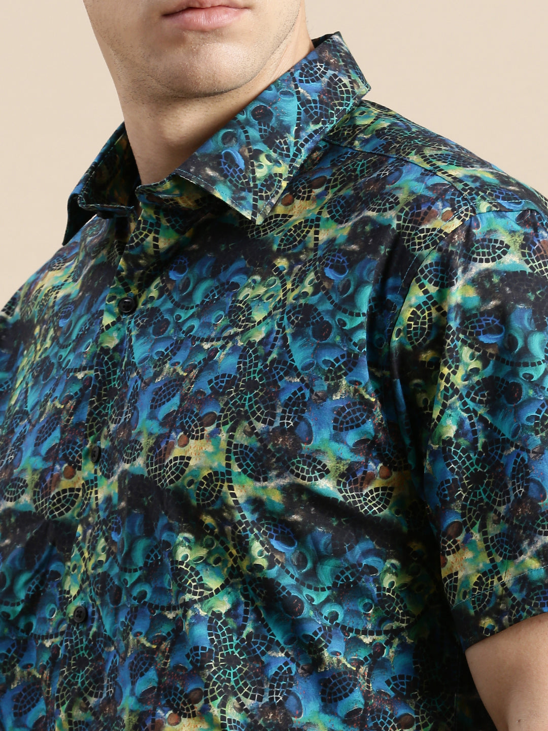 Men Multi Graphics Casual Shirt