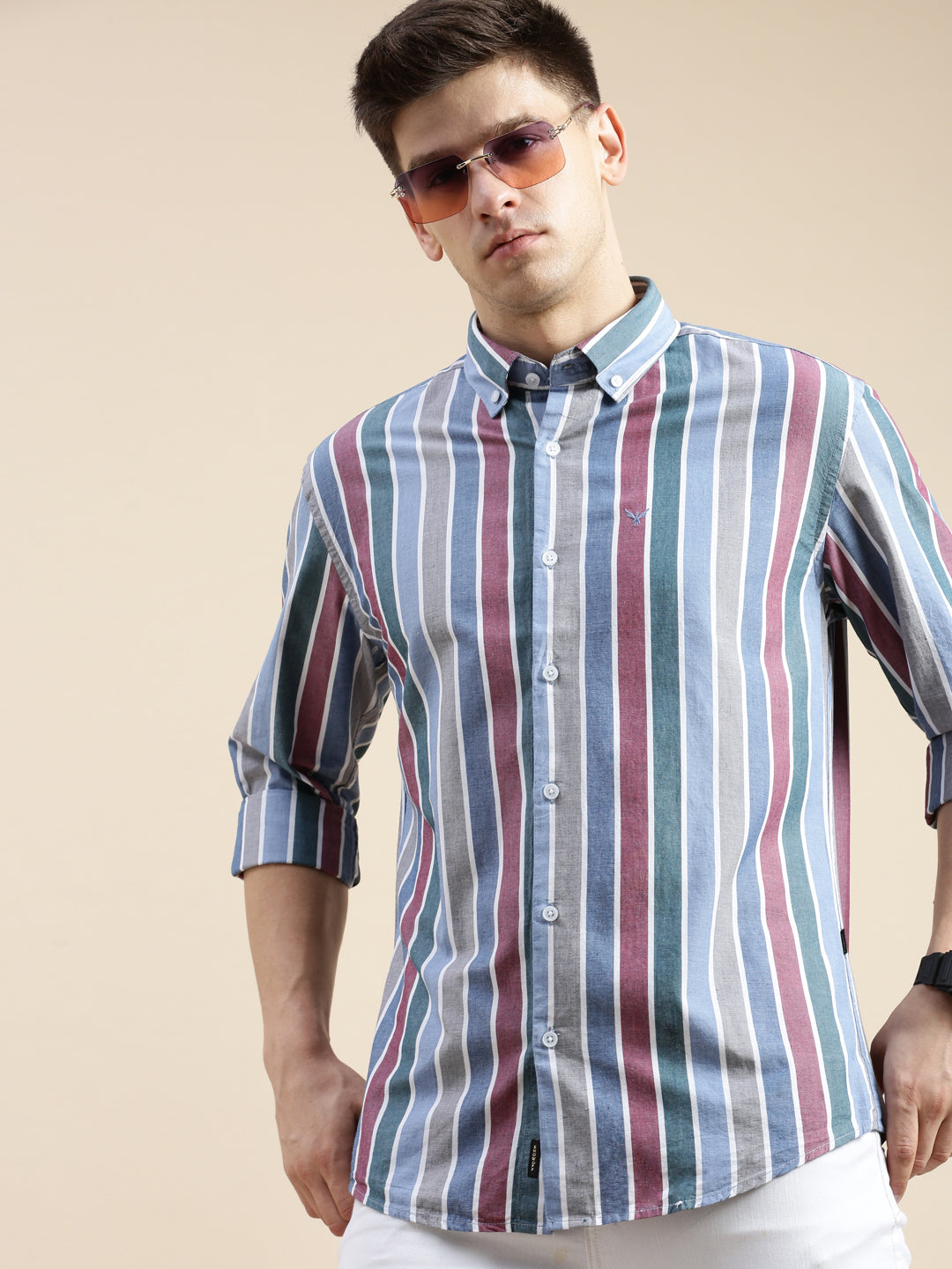Men's Multi Striped Casual Shirt