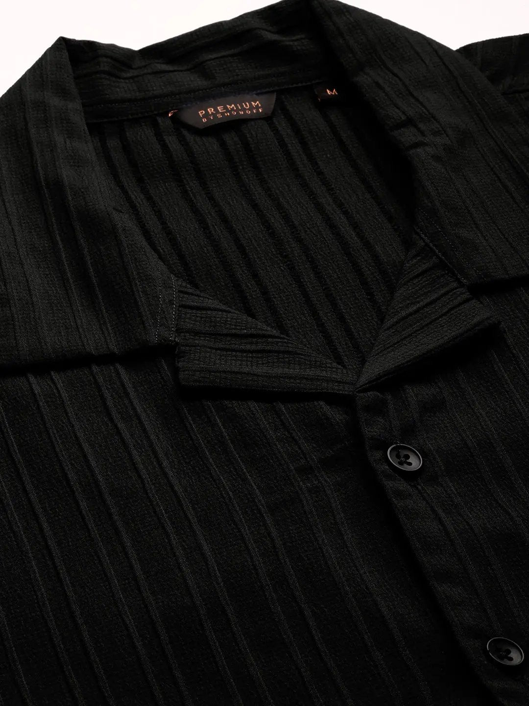 Men's Black Striped Shirt