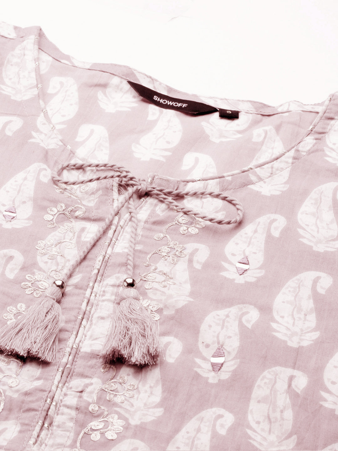 Women's Mauve Printed Kurta Set