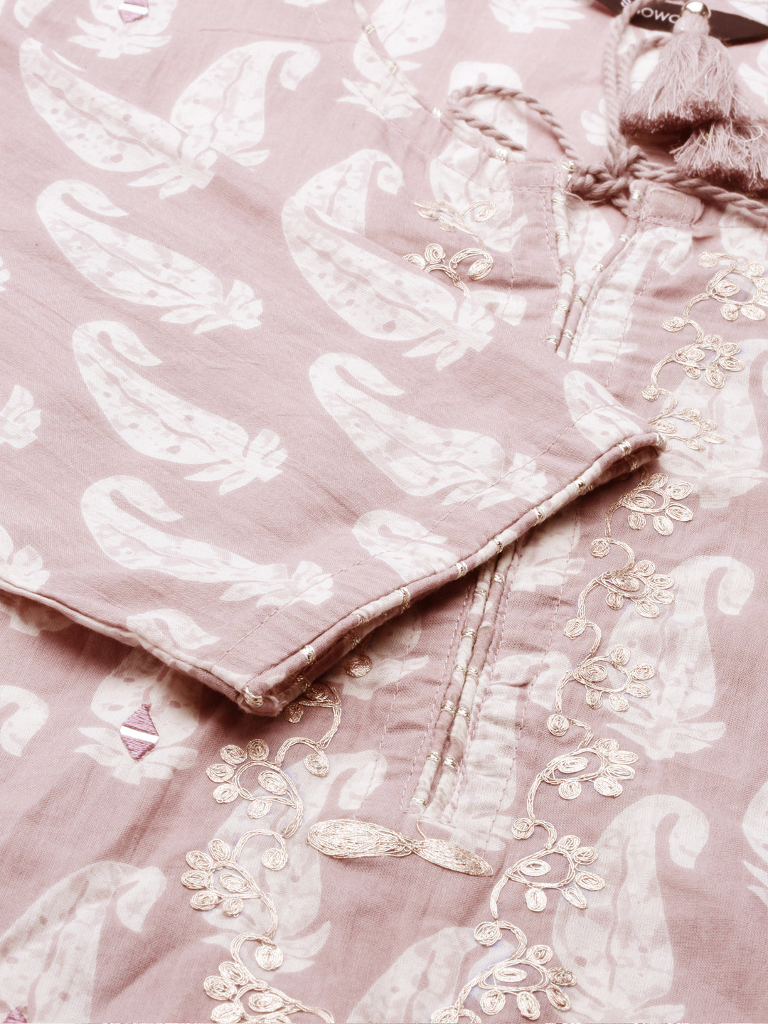 Women's Mauve Printed Kurta Set