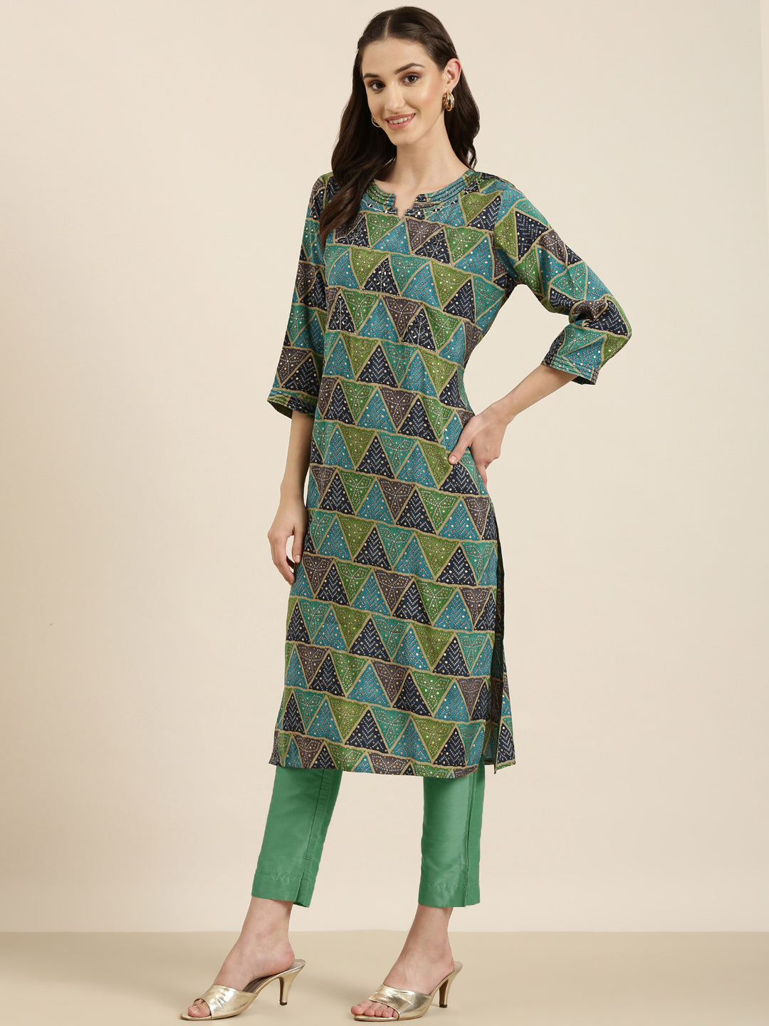 Women Multi Printed Straight Kurta