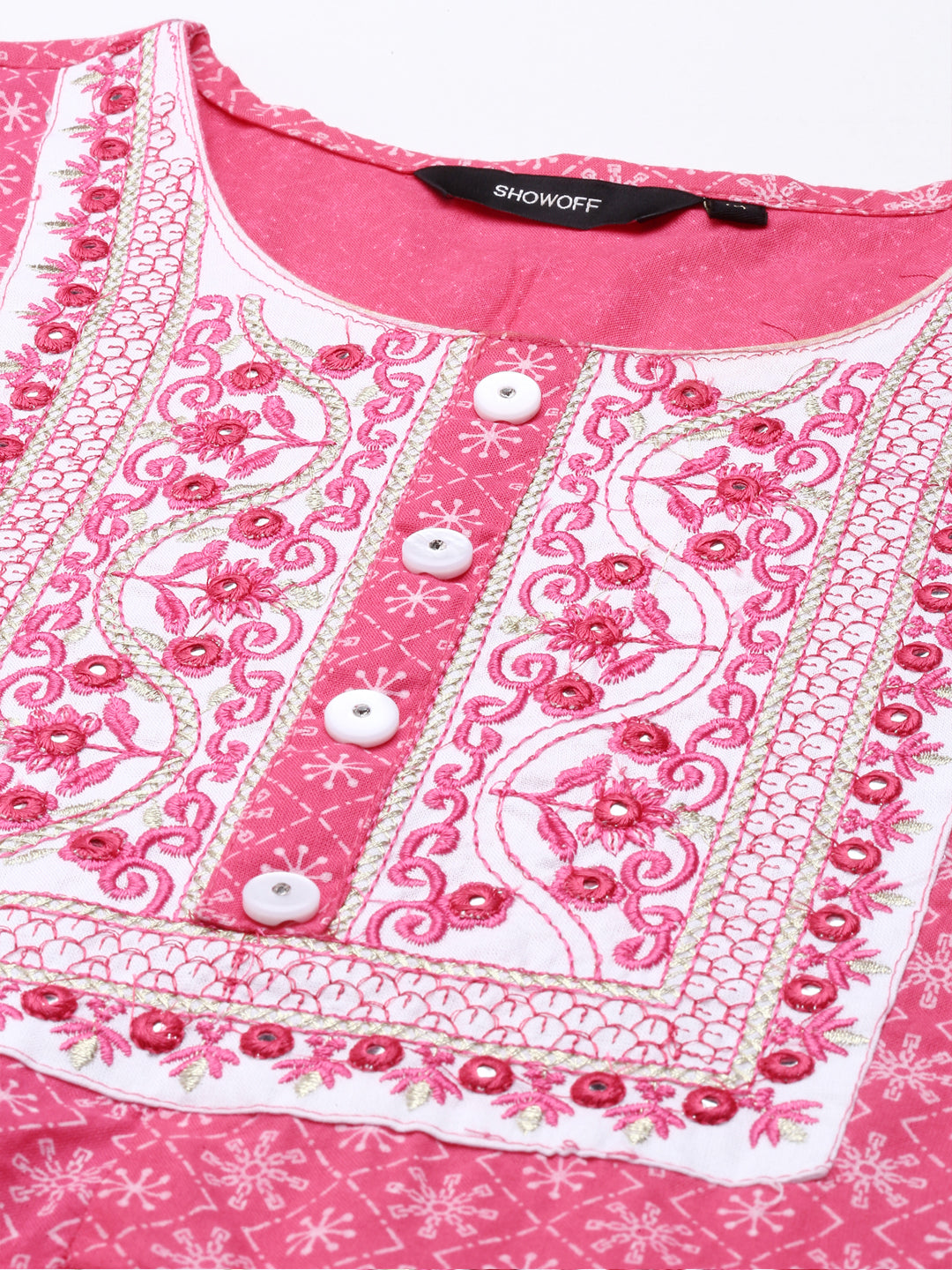 Women's Pink Printed Kurta Set