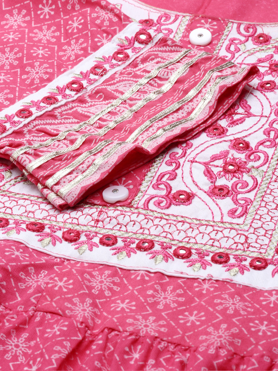 Women's Pink Printed Kurta Set