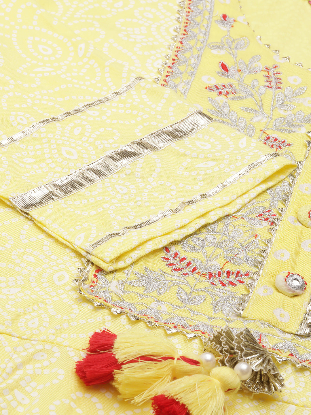 Women's Yellow Printed Kurta Set