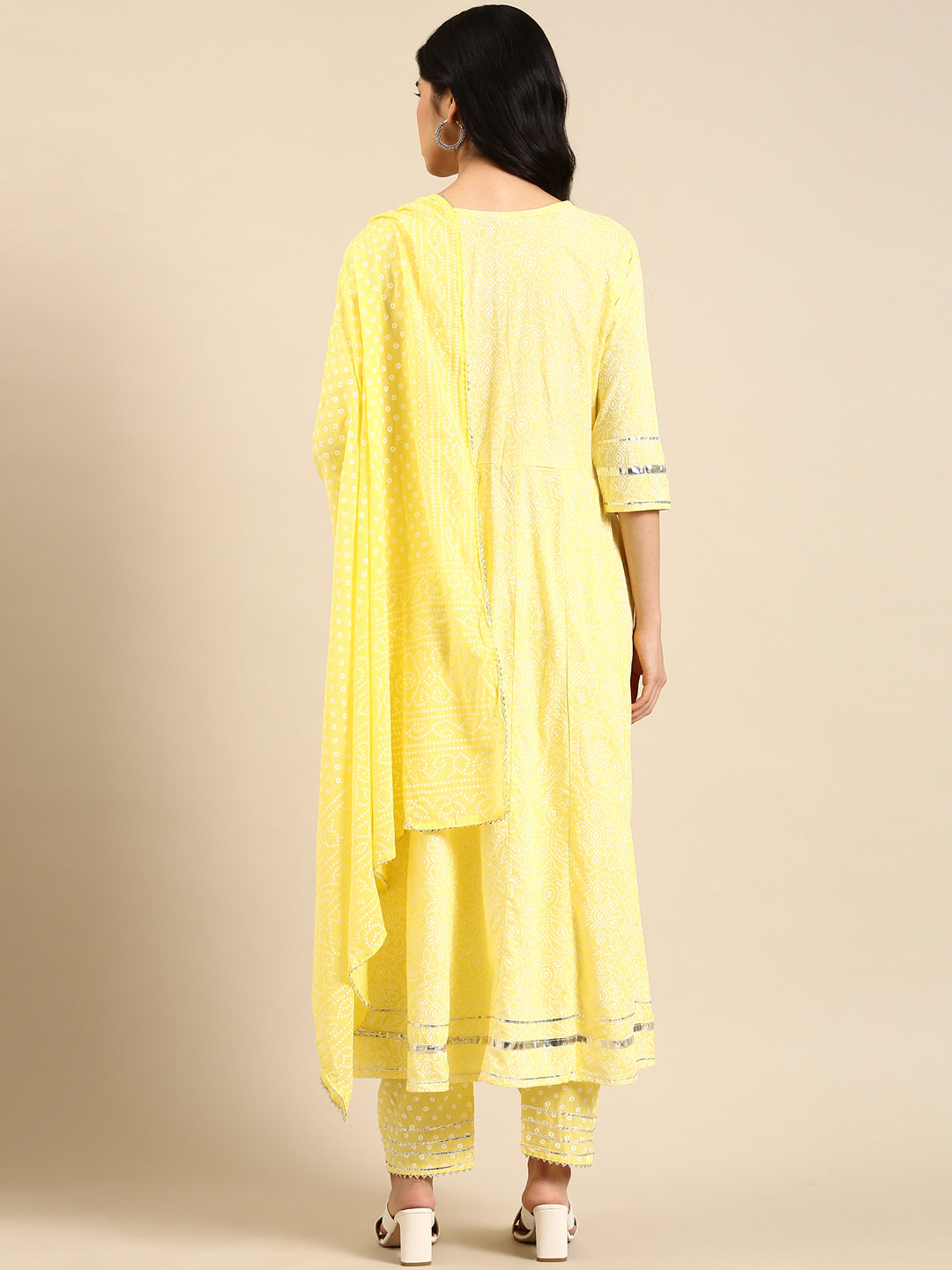 Women's Yellow Printed Kurta Set