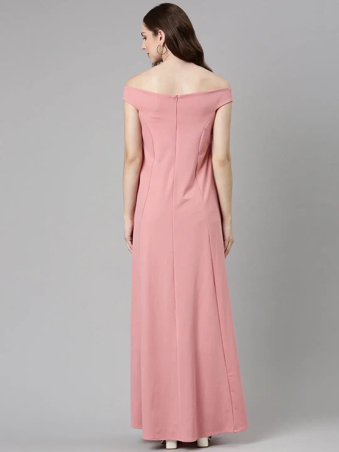 Women's Pink Solid Bodycon Dress