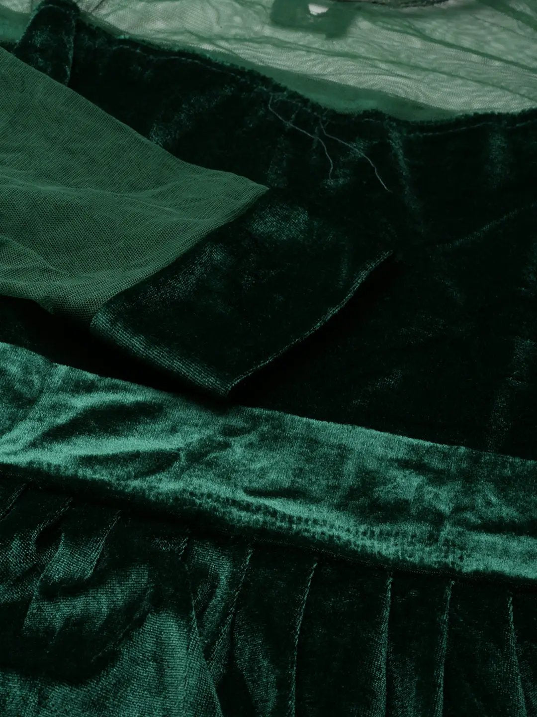 Women's Green Solid Fit and Flare Dress