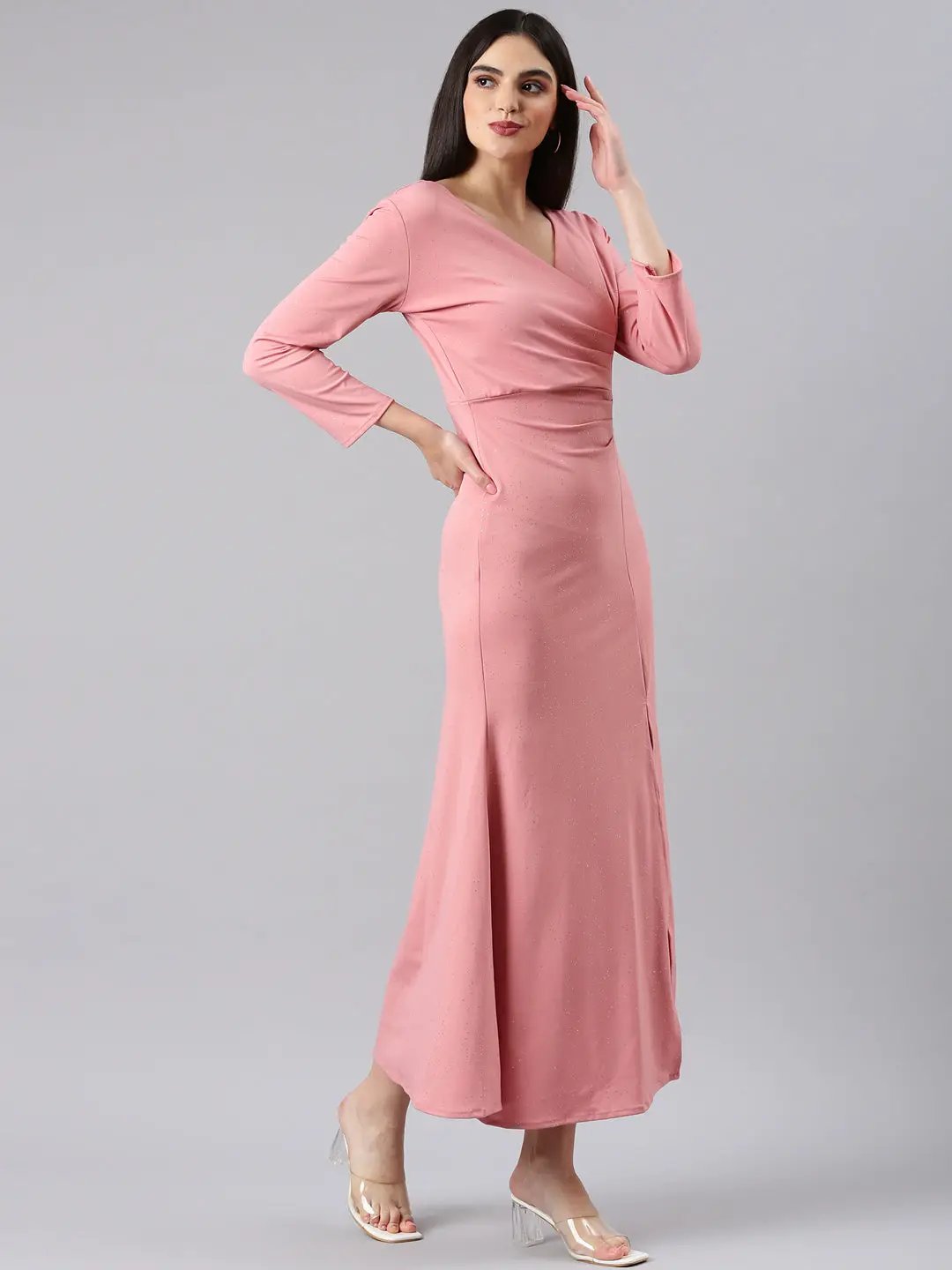 Shop Women's Peach Bodycon Dress| Showoffff Shop Women's Peach Bodycon Dress| Showoffff