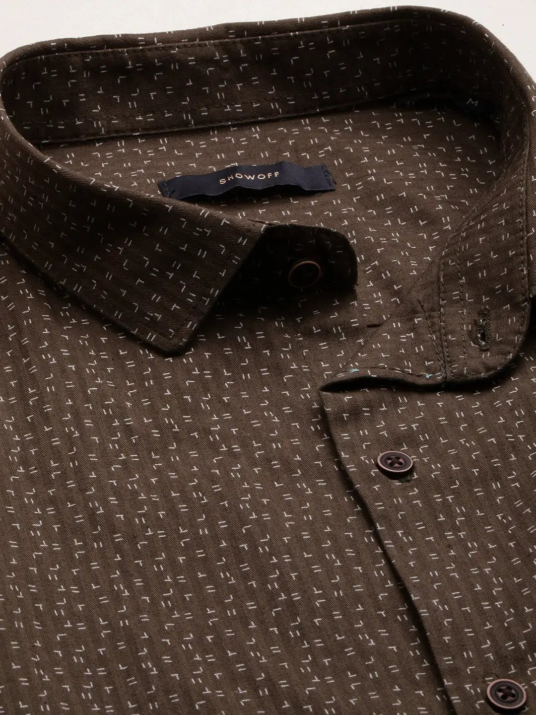 Men's Green Printed Casual Shirt