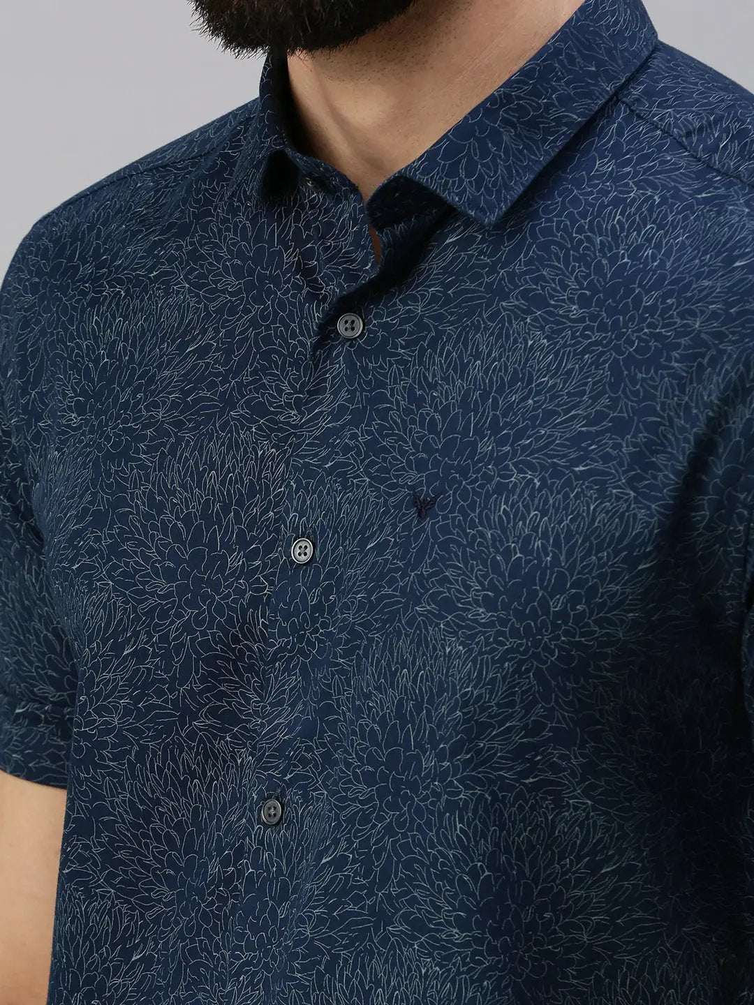 Men's Blue Abstract Casual Shirt