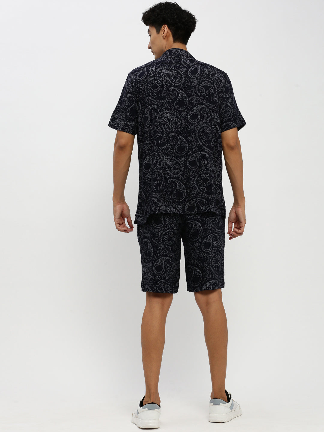 Men Black Printed Co ordSet