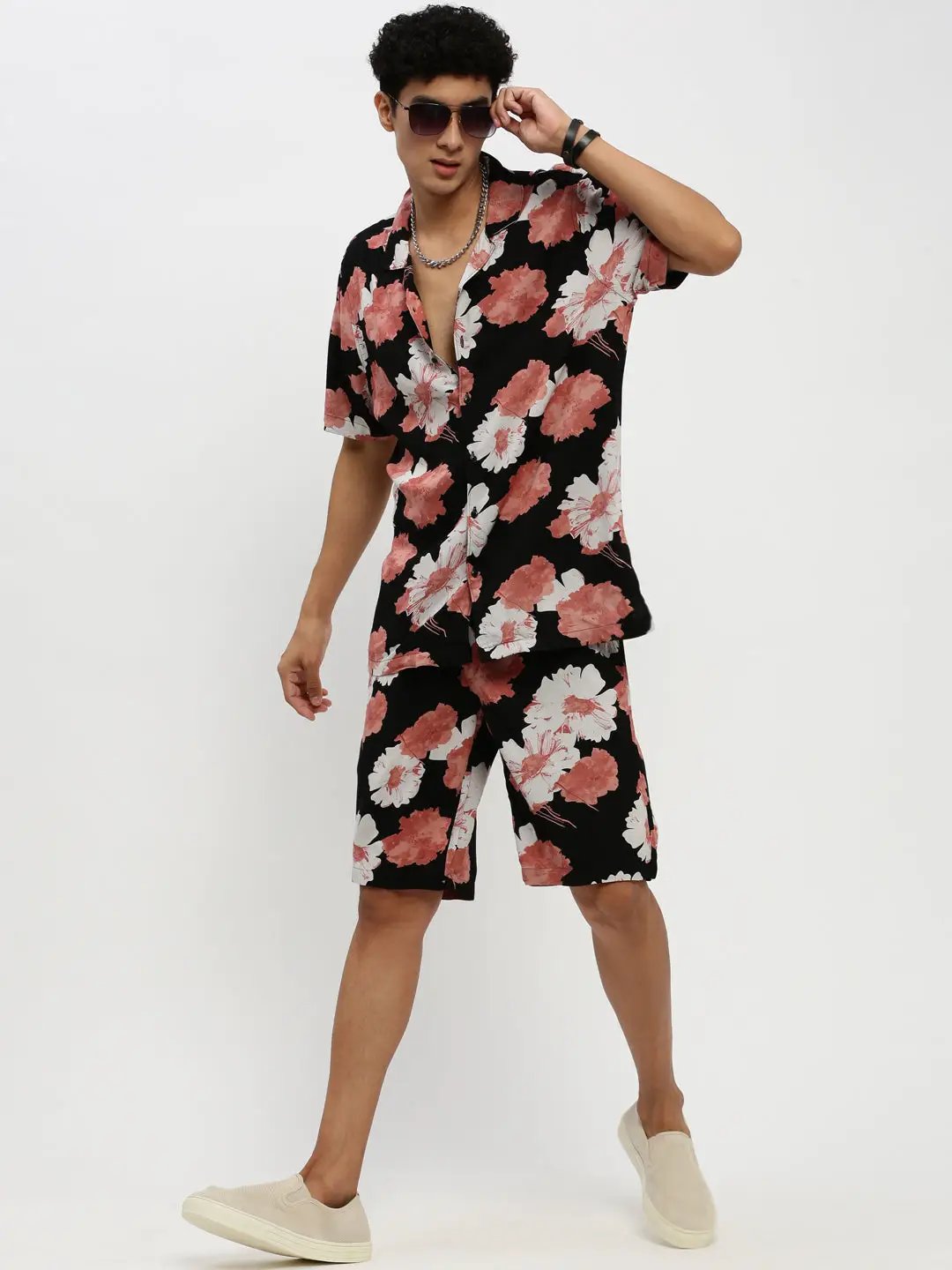 Men's Black Printed Co-Ordss Set - from SHOWOFFFF