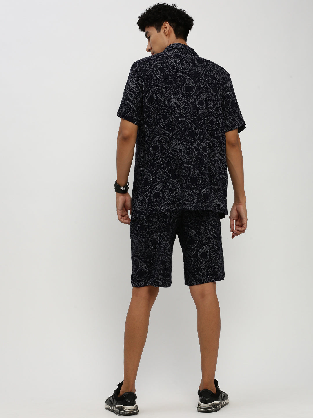 Men Navy Printed Co ordSet