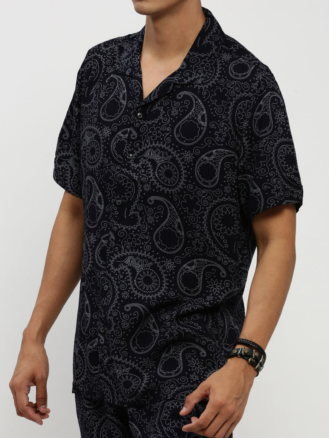 Men Navy Printed Co ordSet