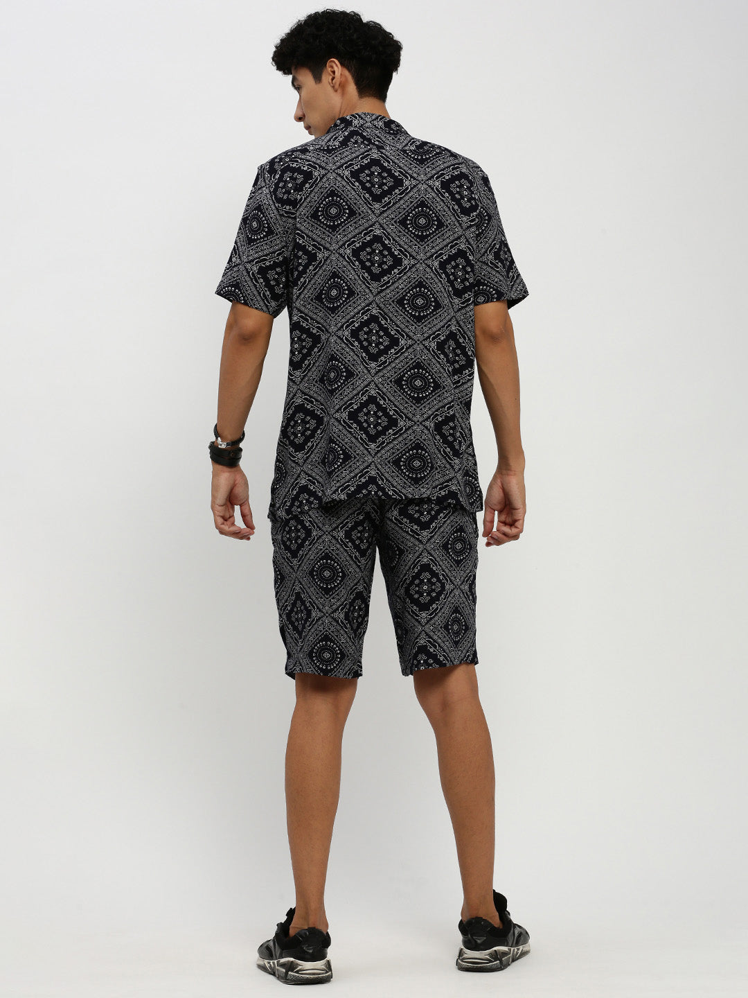 Men Navy Printed Co ordSet