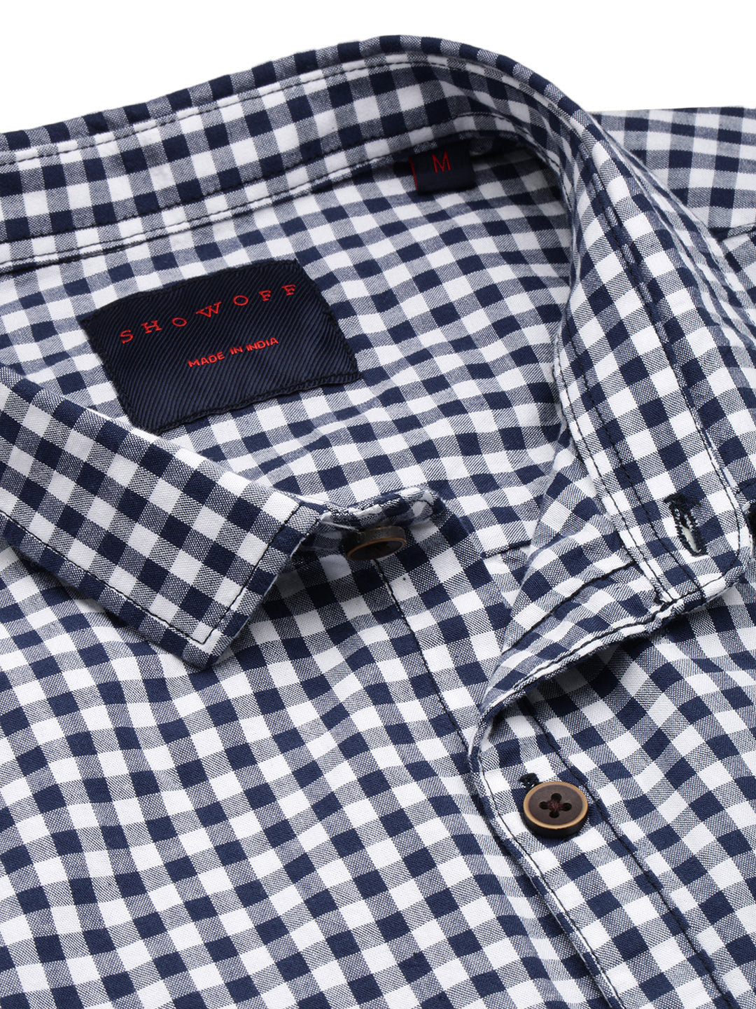 Men's Navy Checked Casual Shirt