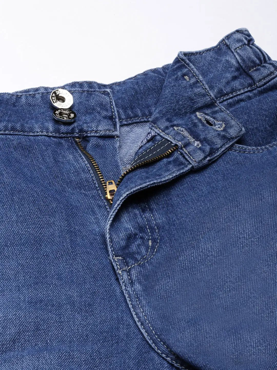 Women's Violet Straight Fit Acid Wash Stretchable Clean Look Denim Jeans