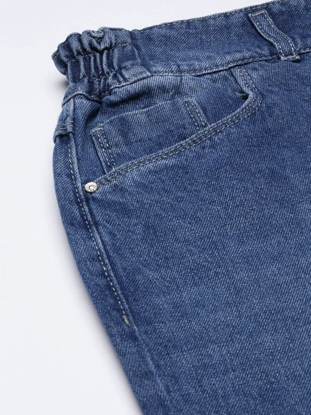 Women's Violet Straight Fit Acid Wash Stretchable Clean Look Denim Jeans