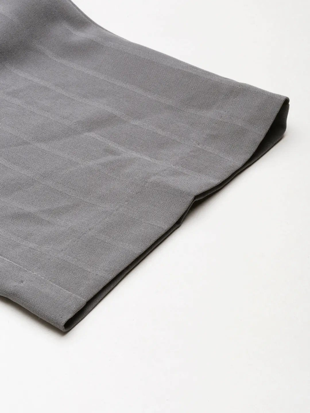 Women's Grey Solid Formal Trouser