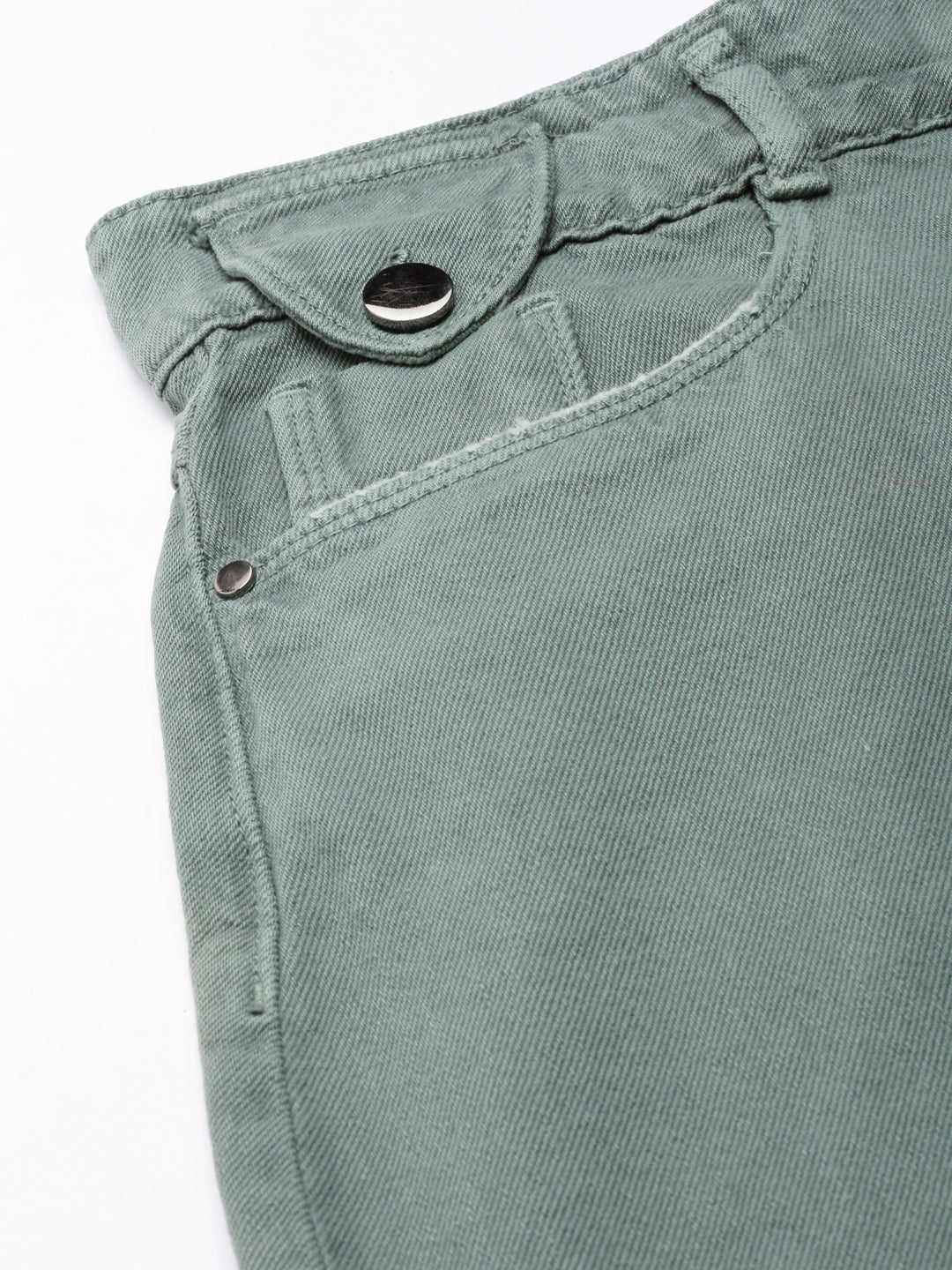 Women's Green Solid Pencil Skirt