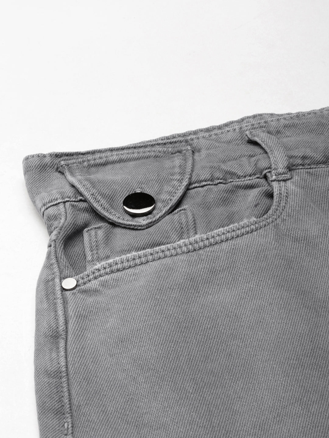 Women's Grey Solid A-Line Skirt