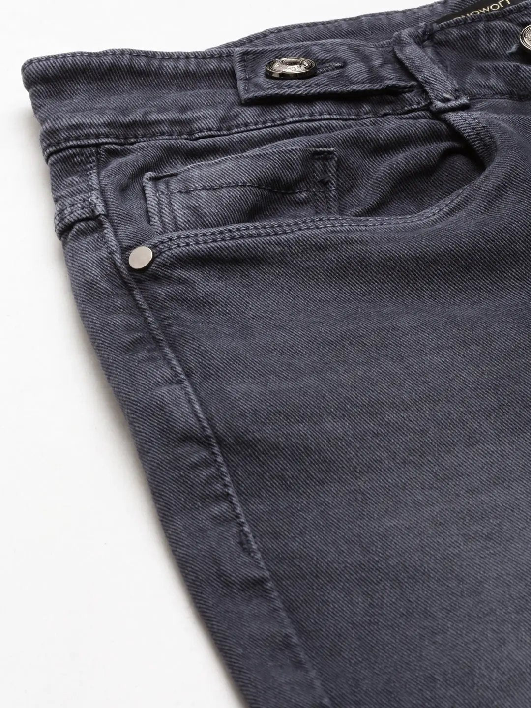 Women's Grey Solid Flared Denim Jeans