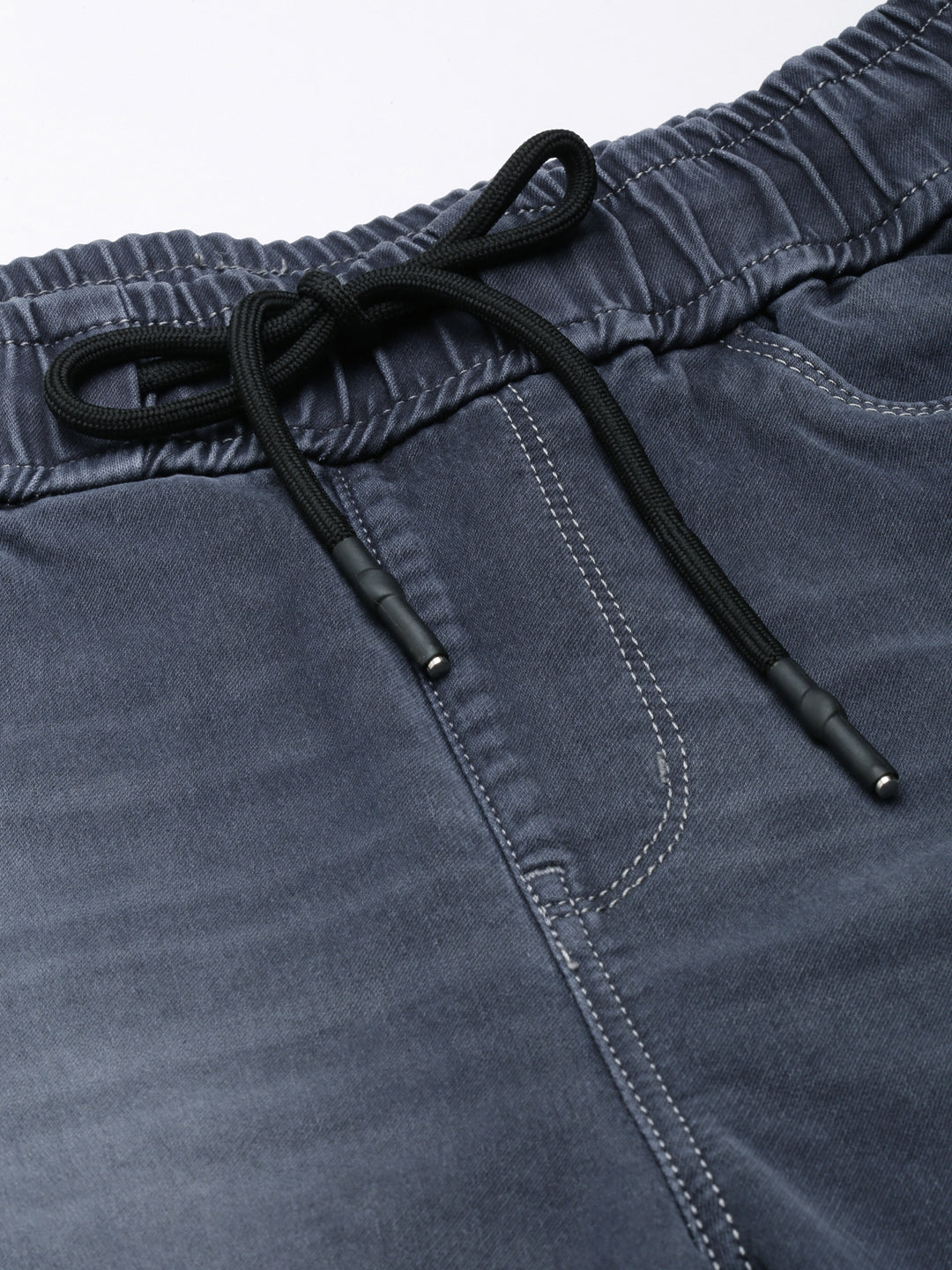 Women's Grey Slim Fit Light Fade Denim Joggers