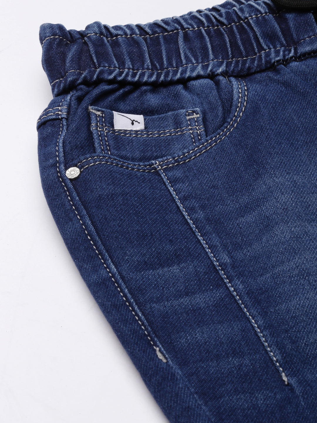 Women's Navy Blue Skinny Fit Light Fade Acid Wash Stretchable Denim Jeans