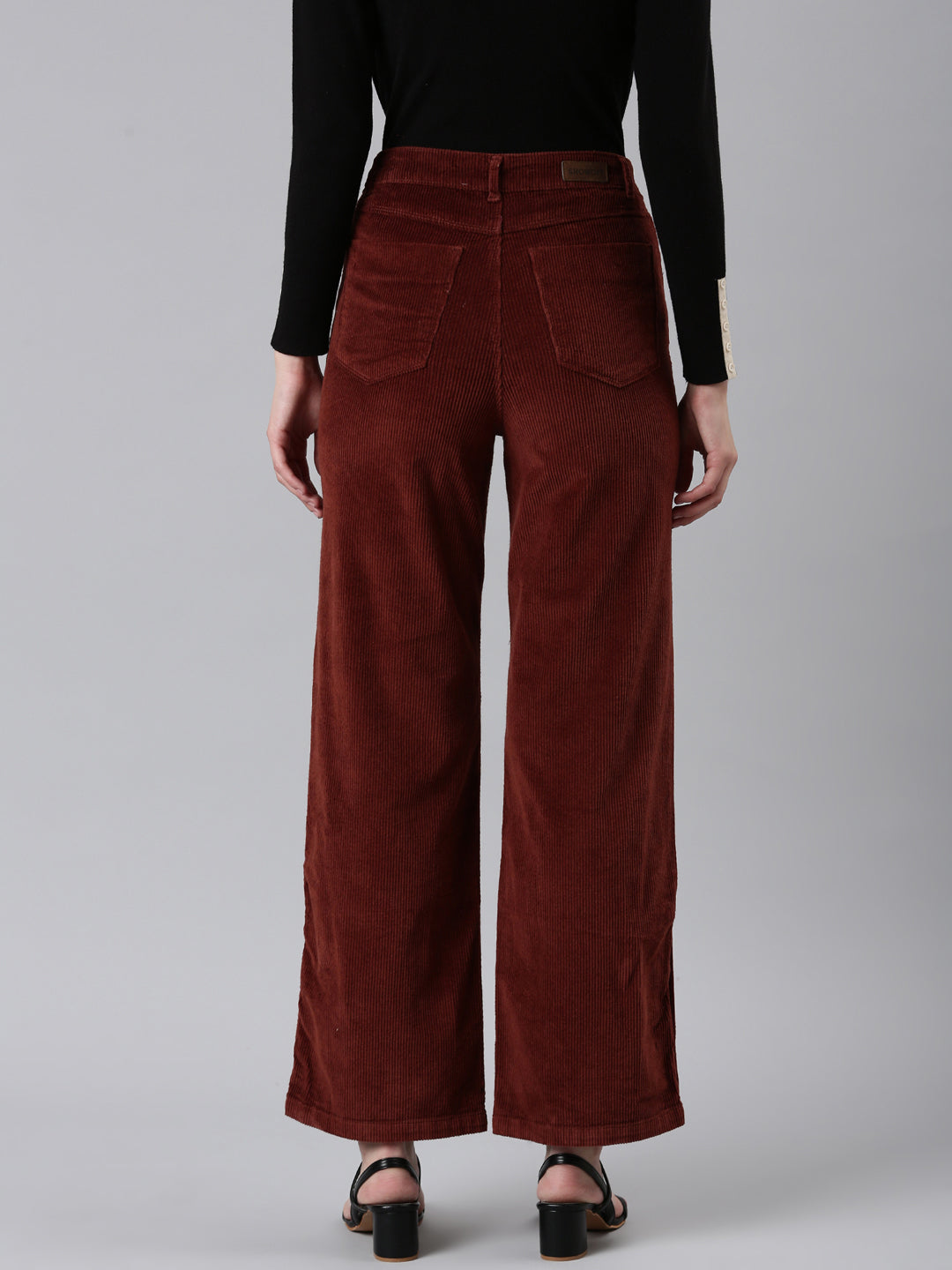Women's Rust Solid Parallel Trouser