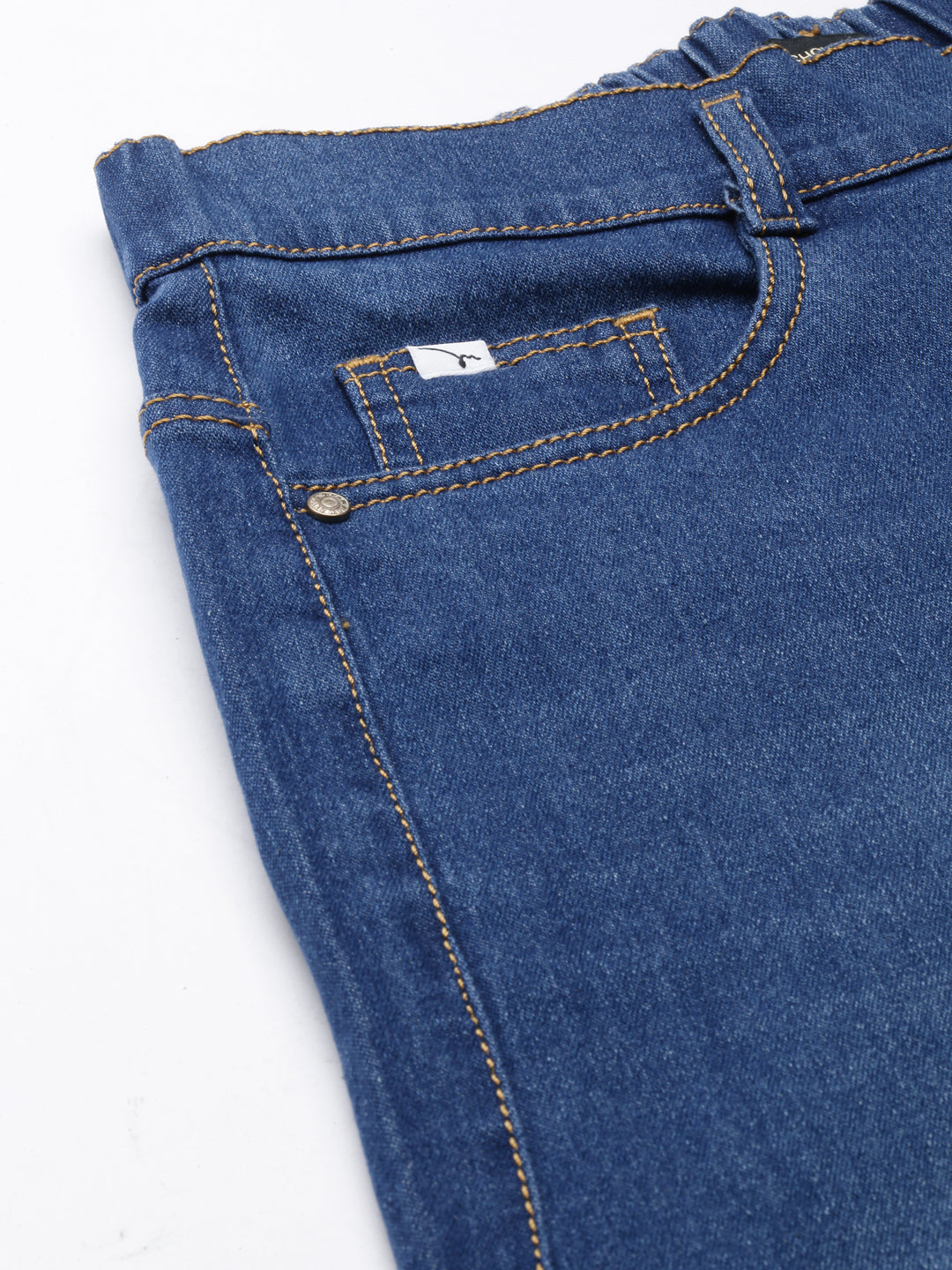 Women's Navy Blue Wide Leg Light Fade Denim Jeans