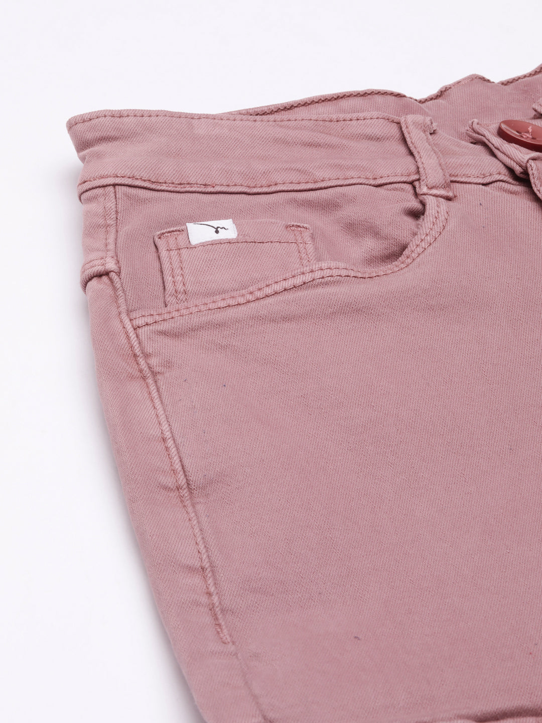 Women's Mauve Wide Leg Fit Acid Wash Cargo Denim Jeans