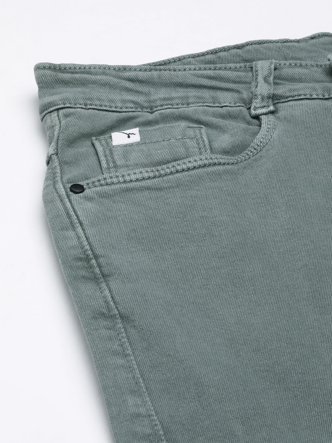 Women's Olive Wide Leg Stretchable Denim Jeans