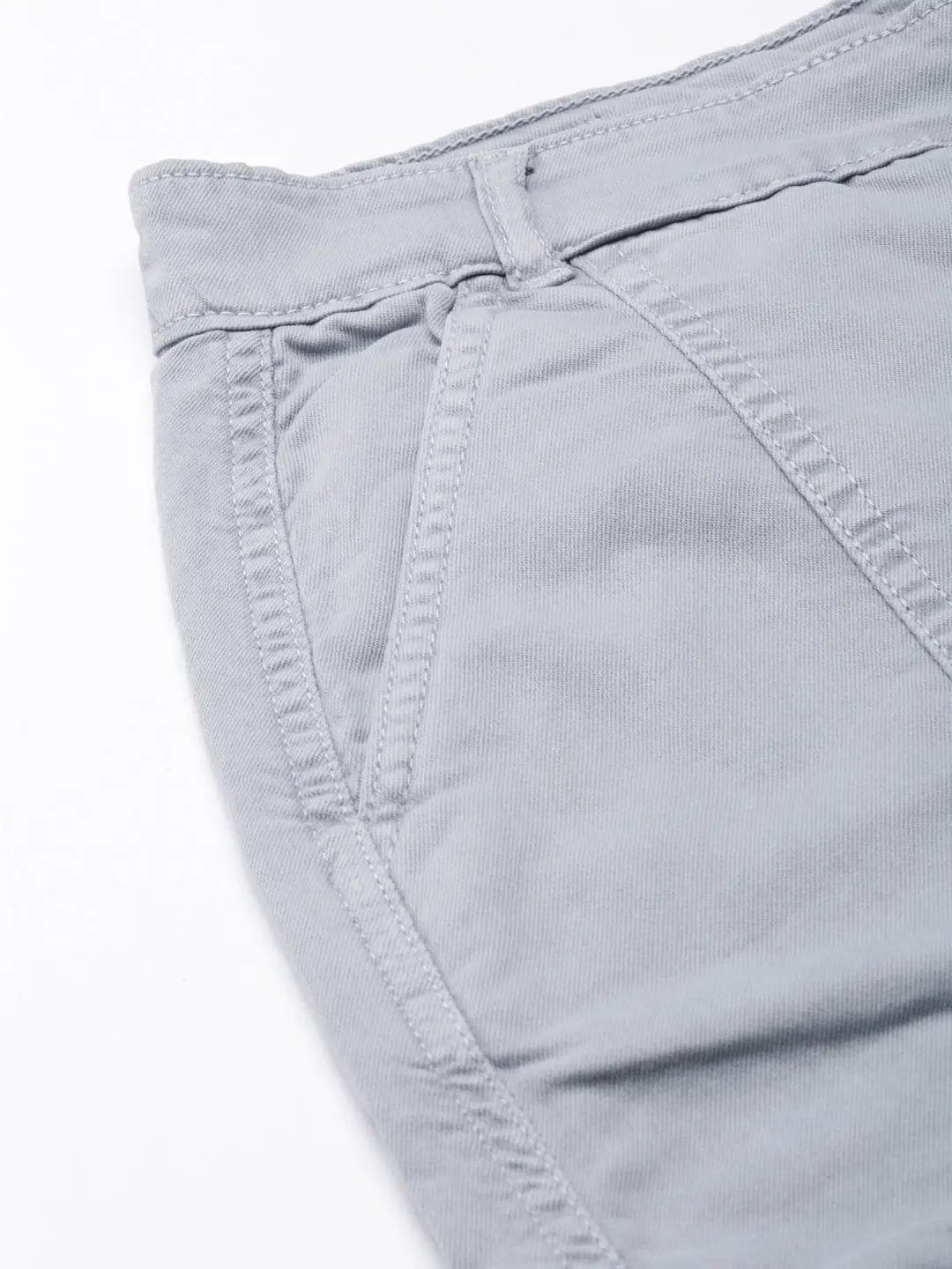 Women's Grey Solid Wide Leg Denim Jeans
