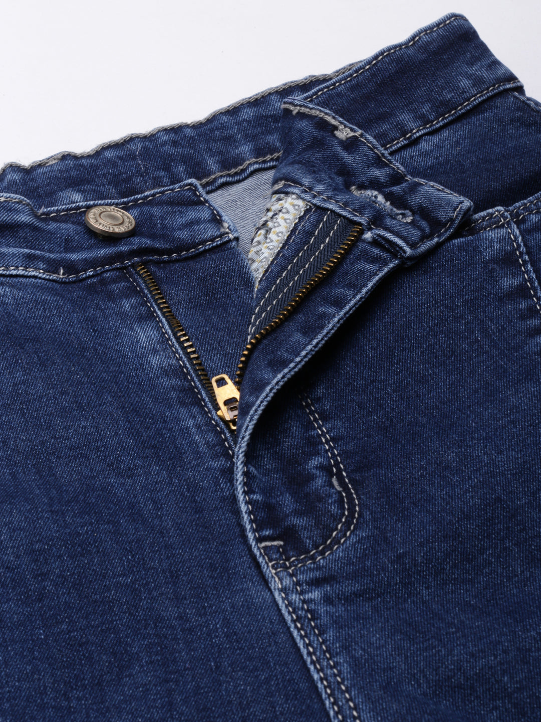 Women's Navy Blue Clean Look Stretchable Jogger Denim Jeans