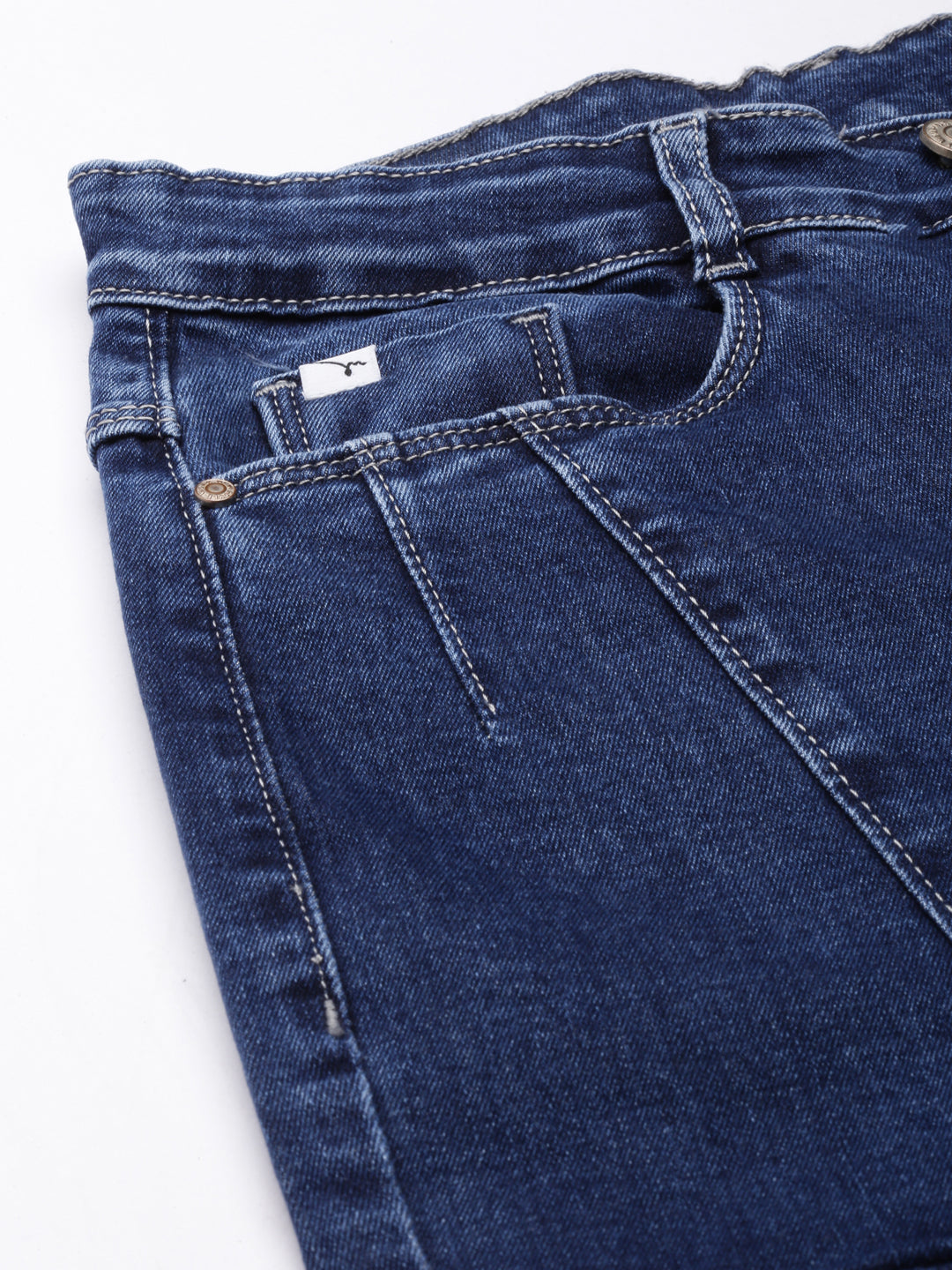 Women's Navy Blue Clean Look Stretchable Jogger Denim Jeans