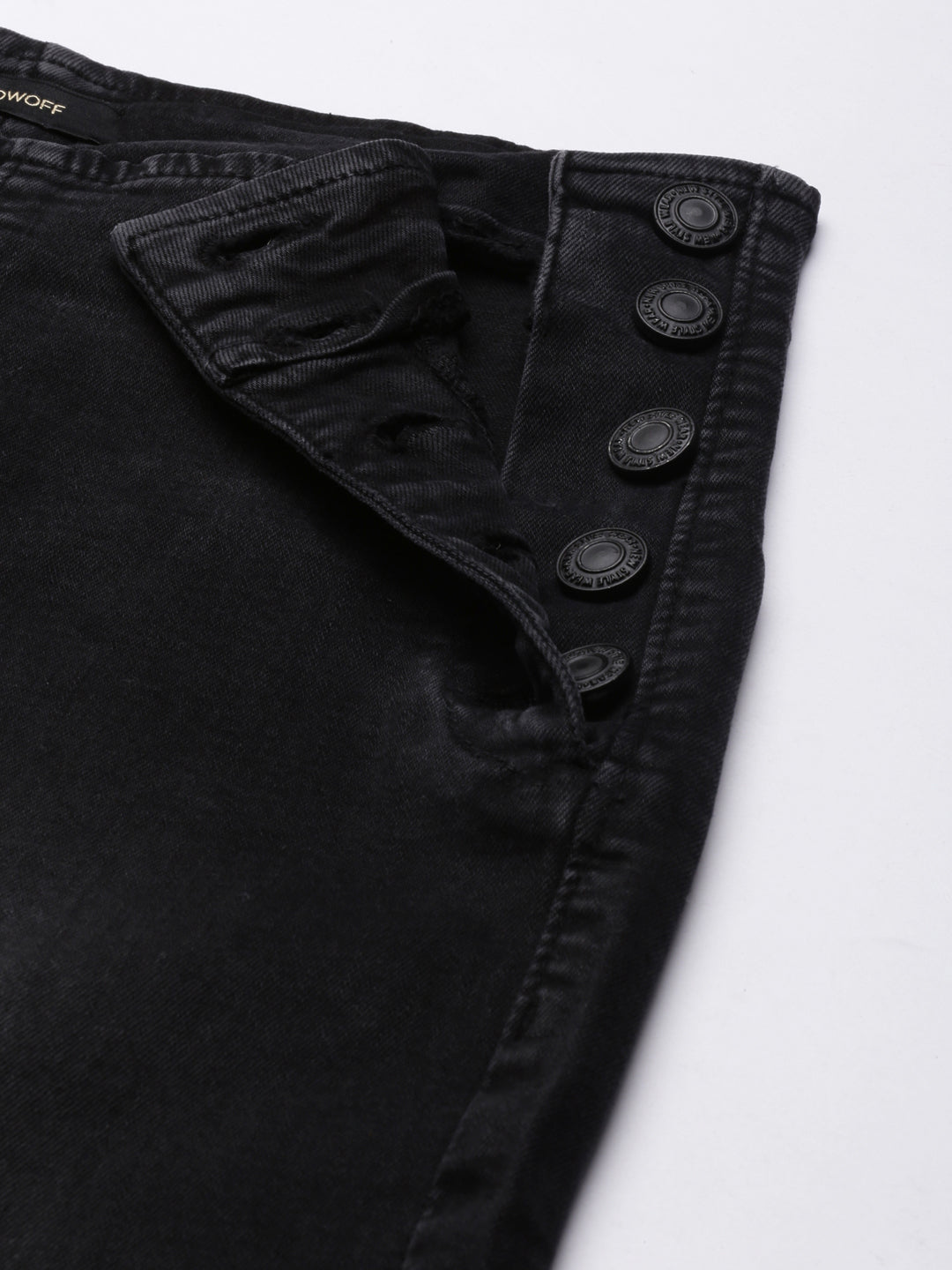 Women's Black Straight Fit Stretchable Denim Jeans