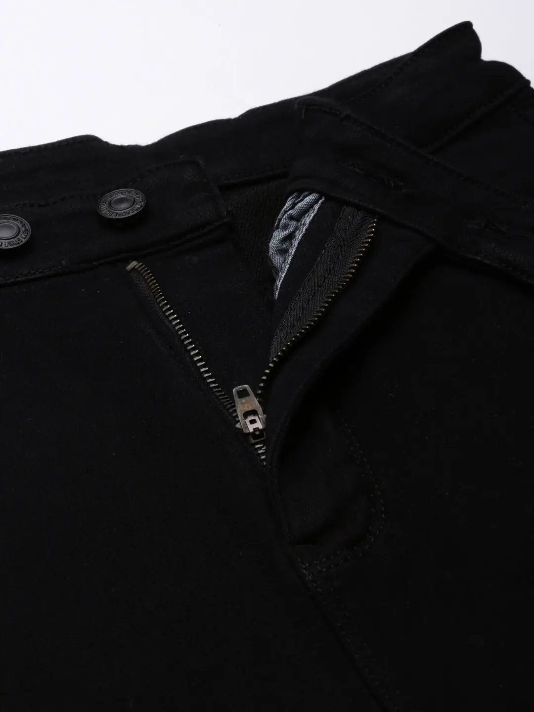 Women's Black Solid Straight Fit Denim Jeans