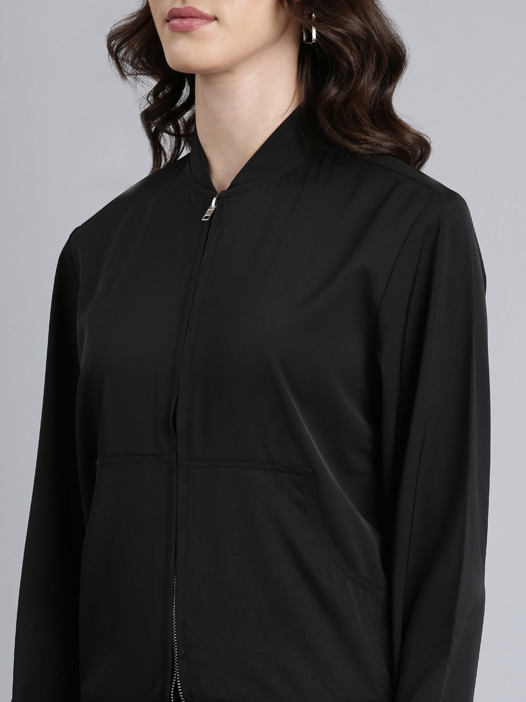 Women Black Solid Tracksuit