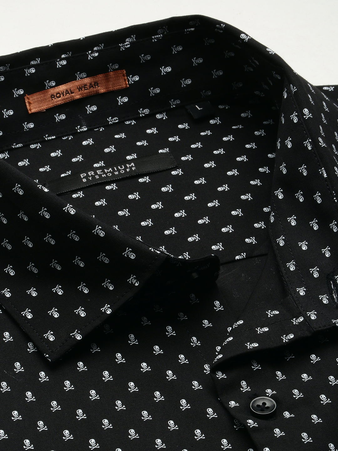 Men Black Printed Casual Shirt