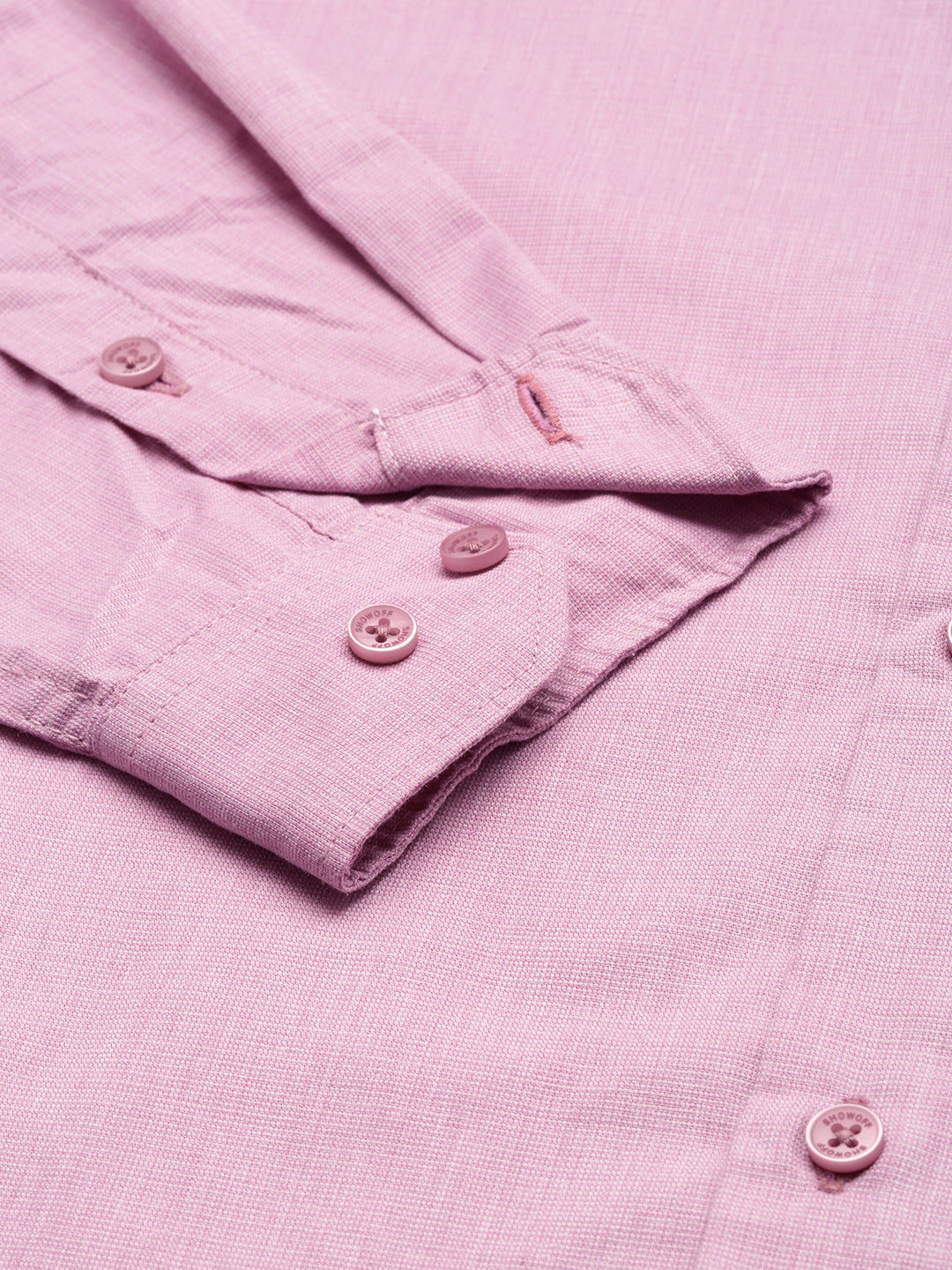 Men Mauve Solid Casual Shirt