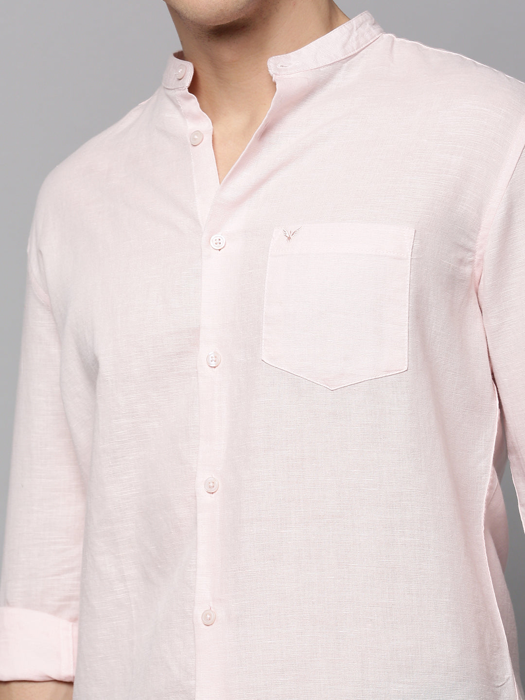 Men's Pink Classic Casual Cotton Shirt